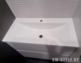 Подвесная тумба в нишу в ванной